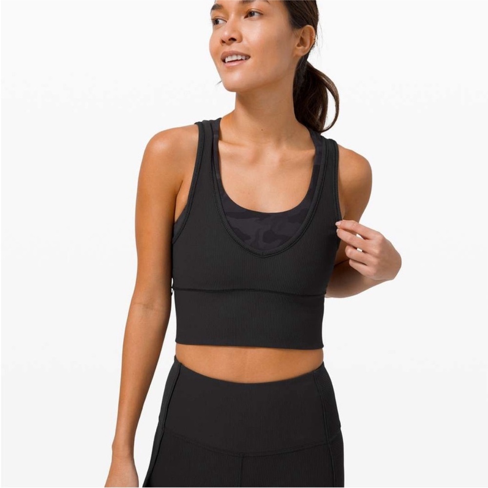 Lulu lemon power pivot ribbed Black Ribbed Women's Tank Top
